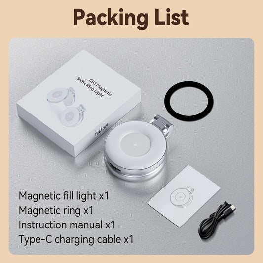Smartphone Magnetic Fill Light Mini Selfie Light 3 Modes Adjustable Brightness for Iphone XIAOMI HUAWEI SAMSUNG Phone